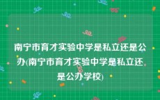 南宁市育才实验中学是私立还是公办(南宁市育才实验中学是私立还是公办学校)