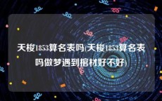 天梭1853算名表吗(天梭1853算名表吗做梦遇到棺材好不好)