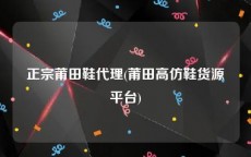 正宗莆田鞋代理(莆田高仿鞋货源平台)