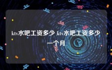 ktv水吧工资多少 ktv水吧工资多少一个月