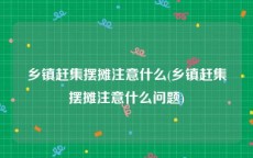 乡镇赶集摆摊注意什么(乡镇赶集摆摊注意什么问题)