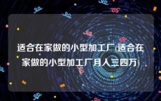 适合在家做的小型加工厂(适合在家做的小型加工厂月入三四万)