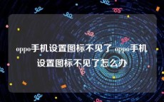 oppo手机设置图标不见了 oppo手机设置图标不见了怎么办
