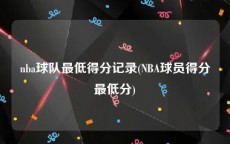 nba球队最低得分记录(NBA球员得分最低分)