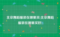 北京舞蹈服装在哪里买(北京舞蹈服装在哪里买好)