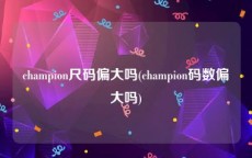 champion尺码偏大吗(champion码数偏大吗)