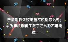 手机刷机失败电脑不识别怎么办(华为手机刷机失败了怎么办不用电脑)