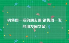 销售周一发的朋友圈(销售周一发的朋友圈文案)