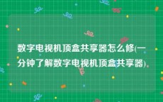 数字电视机顶盒共享器怎么修(一分钟了解数字电视机顶盒共享器)