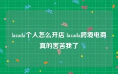 lazada个人怎么开店 lazada跨境电商真的害苦我了
