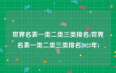 世界名表一类二类三类排名(世界名表一类二类三类排名2022年)