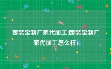西装定制厂家代加工(西装定制厂家代加工怎么样)