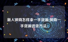 新人微商怎样拿一手货源(微商一手货源进货方法)