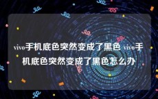 vivo手机底色突然变成了黑色 vivo手机底色突然变成了黑色怎么办