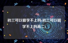 初三可以辍学不上吗(初三可以辍学不上吗高二)