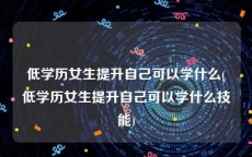 低学历女生提升自己可以学什么(低学历女生提升自己可以学什么技能)