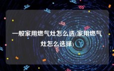 一般家用燃气灶怎么选(家用燃气灶怎么选择)