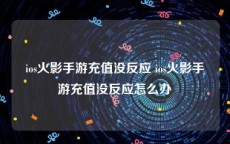 ios火影手游充值没反应 ios火影手游充值没反应怎么办