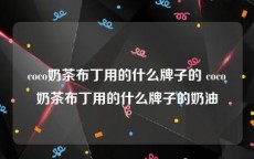 coco奶茶布丁用的什么牌子的 coco奶茶布丁用的什么牌子的奶油