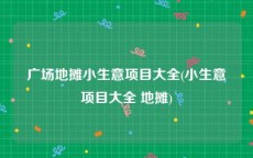 广场地摊小生意项目大全(小生意项目大全 地摊)