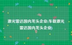 激光雷达国内龙头企业(车载激光雷达国内龙头企业)