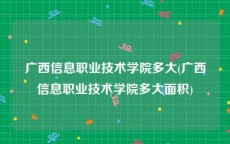 广西信息职业技术学院多大(广西信息职业技术学院多大面积)