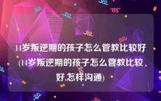 14岁叛逆期的孩子怎么管教比较好(14岁叛逆期的孩子怎么管教比较好,怎样沟通)