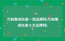 万和集成灶是一线品牌吗(万和集成灶是十大品牌吗)
