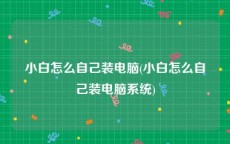 小白怎么自己装电脑(小白怎么自己装电脑系统)