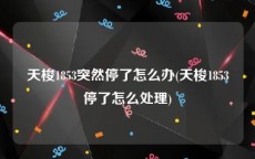天梭1853突然停了怎么办(天梭1853停了怎么处理)