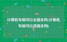 计算机专硕可以去国企吗(计算机专硕可以进国企吗)