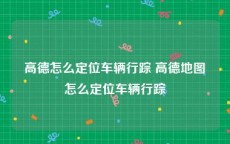 高德怎么定位车辆行踪 高德地图怎么定位车辆行踪