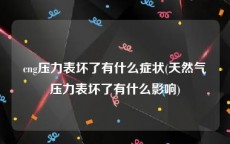 cng压力表坏了有什么症状(天然气压力表坏了有什么影响)