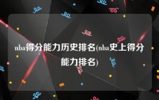 nba得分能力历史排名(nba史上得分能力排名)