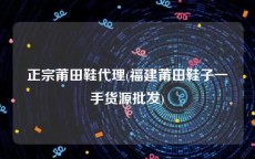 正宗莆田鞋代理(福建莆田鞋子一手货源批发)