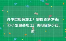 办小型服装加工厂需投资多少钱(办小型服装加工厂需投资多少钱呢)