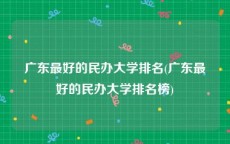 广东最好的民办大学排名(广东最好的民办大学排名榜)