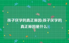 孩子厌学的真正原因(孩子厌学的真正原因是什么)