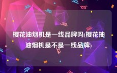 樱花油烟机是一线品牌吗(樱花抽油烟机是不是一线品牌)