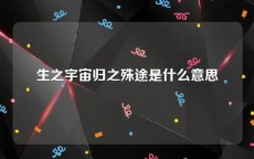 生之宇宙归之殊途是什么意思