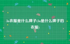 3n衣服是什么牌子(3n是什么牌子的衣服)