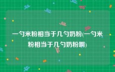 一勺米粉相当于几勺奶粉(一勺米粉相当于几勺奶粉啊)