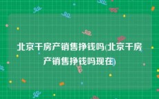 北京干房产销售挣钱吗(北京干房产销售挣钱吗现在)