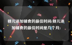 婴儿添加辅食的最佳时间(婴儿添加辅食的最佳时间是几个月)