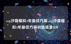 erp沙盘模拟4年最佳方案 erp沙盘模拟4年最佳方案初始资金85W