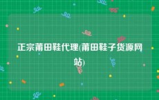 正宗莆田鞋代理(莆田鞋子货源网站)