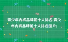 青少年内裤品牌前十大排名(青少年内裤品牌前十大排名图片)