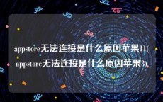 appstore无法连接是什么原因苹果11(appstore无法连接是什么原因苹果8)