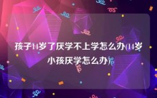 孩子14岁了厌学不上学怎么办(14岁小孩厌学怎么办)