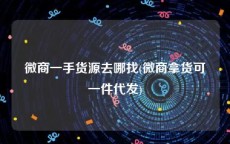 微商一手货源去哪找(微商拿货可一件代发)